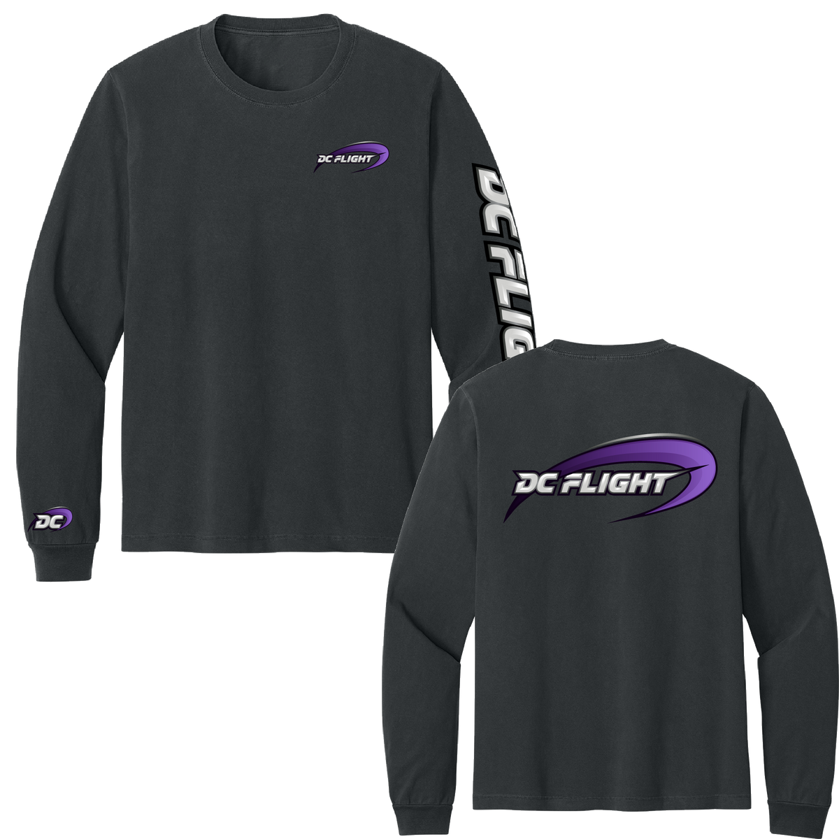 DC Flight Dual Wordmark Long Sleeve T-Shirt