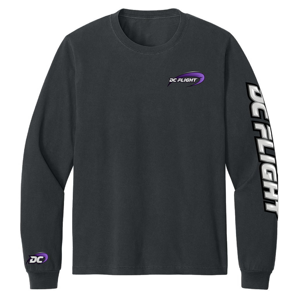 DC Flight Dual Wordmark Long Sleeve T-Shirt