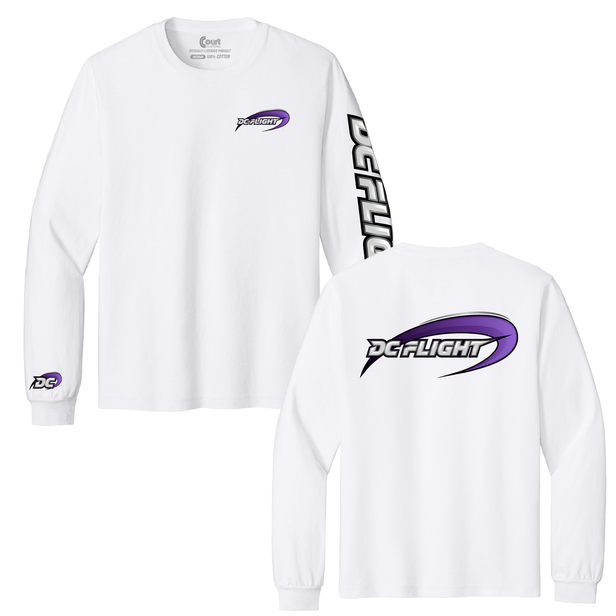 DC Flight Dual Wordmark Long Sleeve T-Shirt