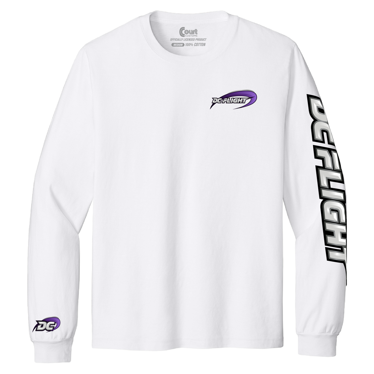 DC Flight Dual Wordmark Long Sleeve T-Shirt